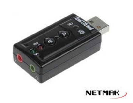 Imagen de Adaptador Sonido USB 7.1CH Netmak
