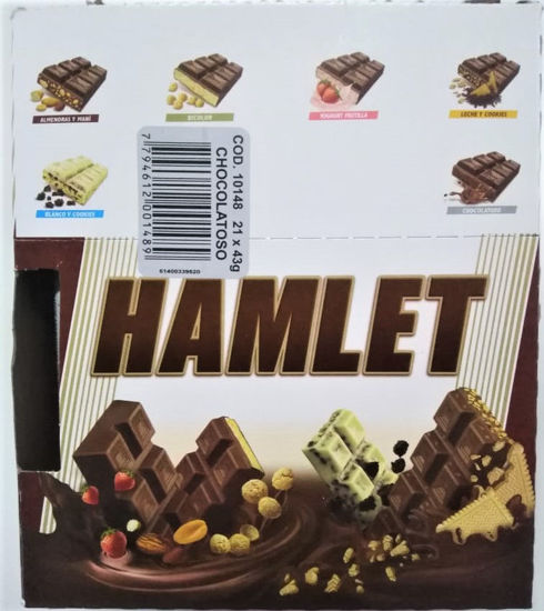 Imagen de Caja Chocolate Cocolatoso Hamlet  x42g x21u