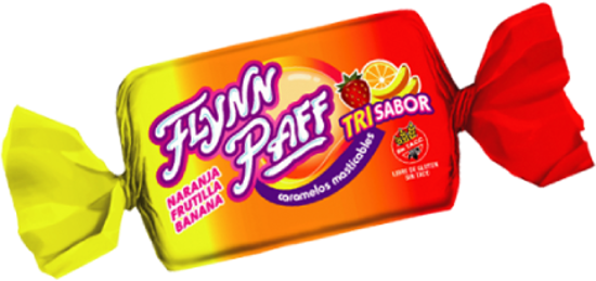 Imagen de Caramelo Flynn Paff Sabor a Naranja Futilla Banana  x70u