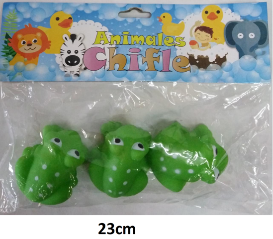 Imagen de Animales Chifle Rana X3