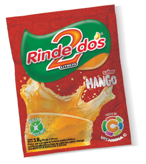 Imagen de Jugo Rinde Dos Sabor Mango x18gr