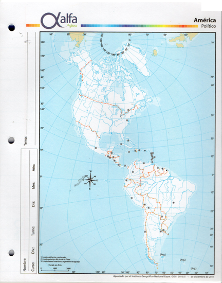 Imagen de Mapa America Politico Alfa Nª3