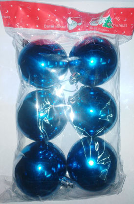 Imagen de Set de Pelotas Navideñas Mery Chrismas Grande Azul x6u x6cm
