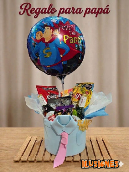 Imagen de Box Regalo Día del Padre con Globo y Snack